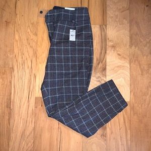 Express Plaid Ankle/High Rise Pants